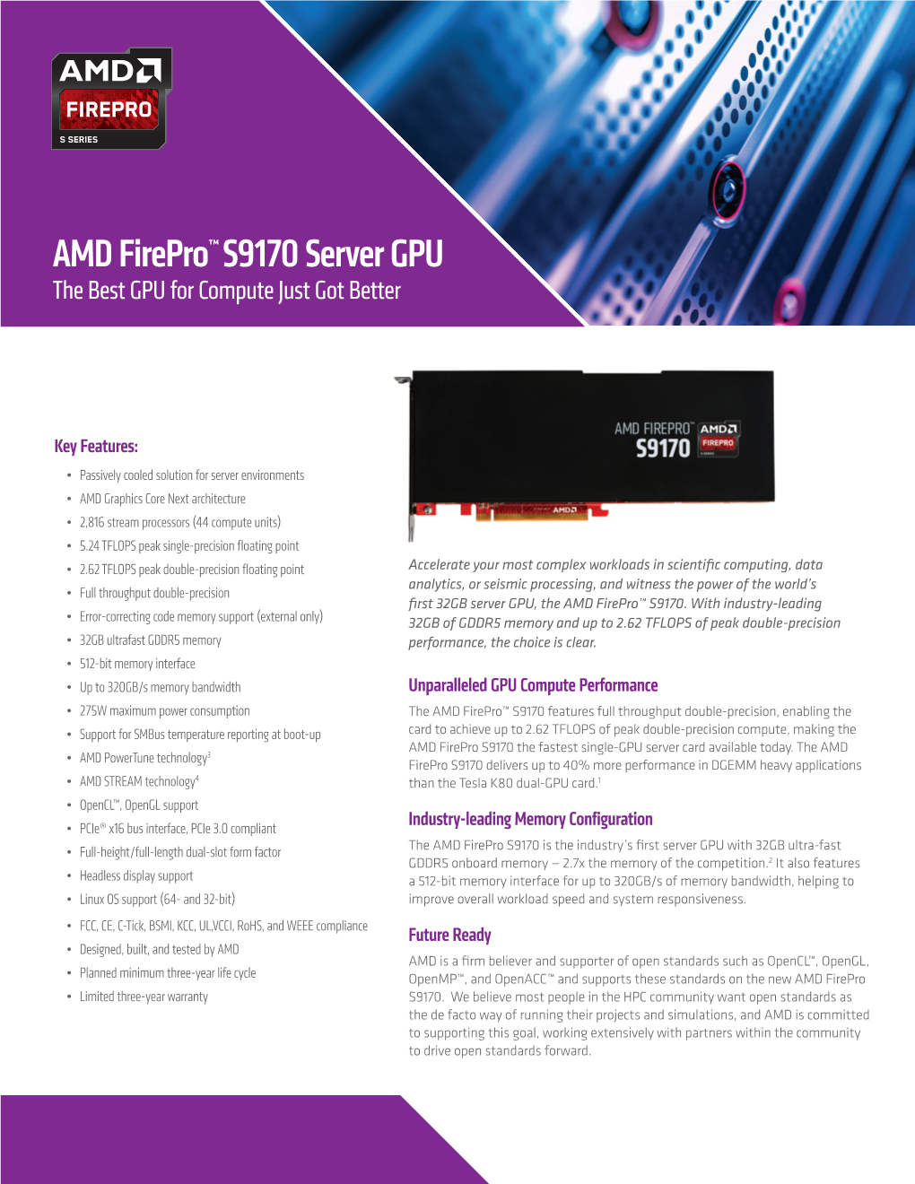 AMD Firepro™S9170 Server
