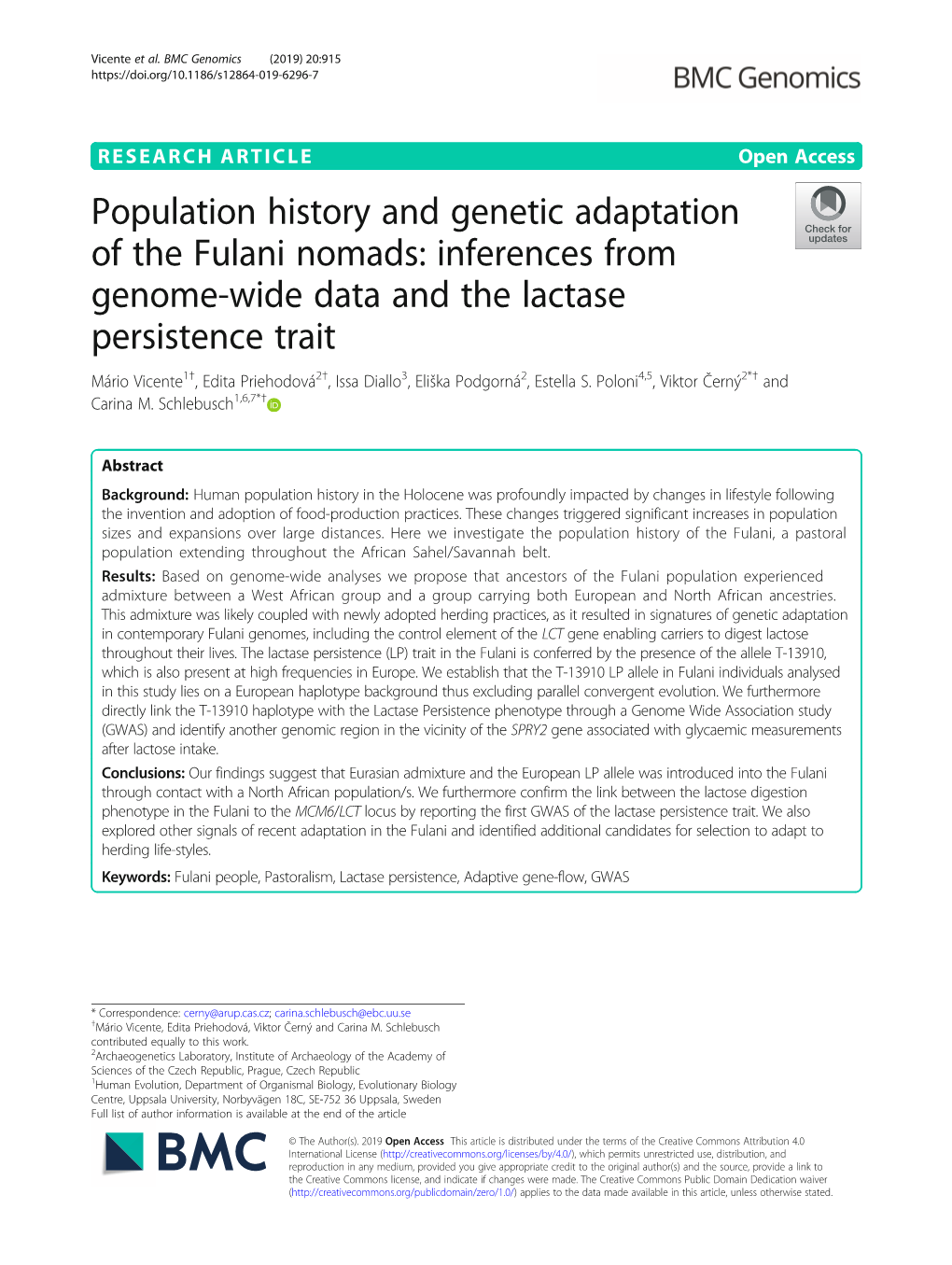 Population History and Genetic Adaptation of the Fulani Nomads