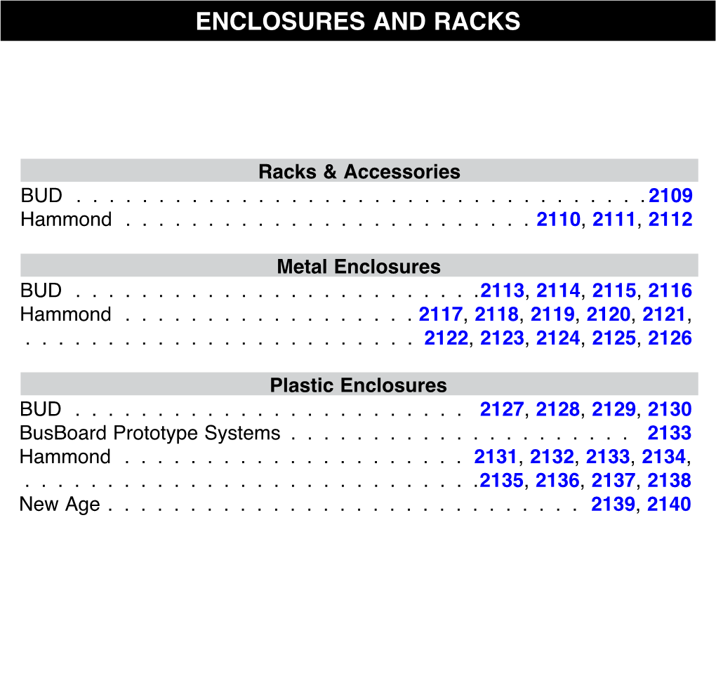 Enclosures and Racks