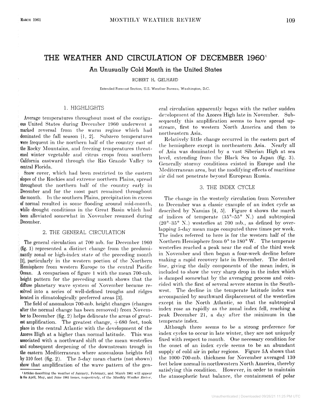 The Weather and Circulation of December 1960'