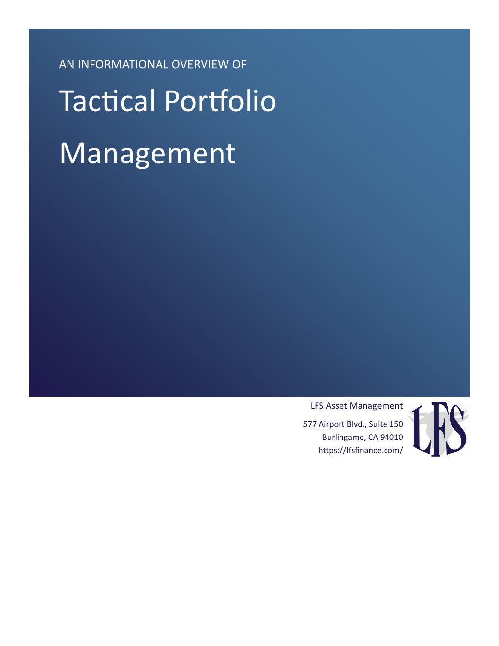 Tactical Portfolio Management