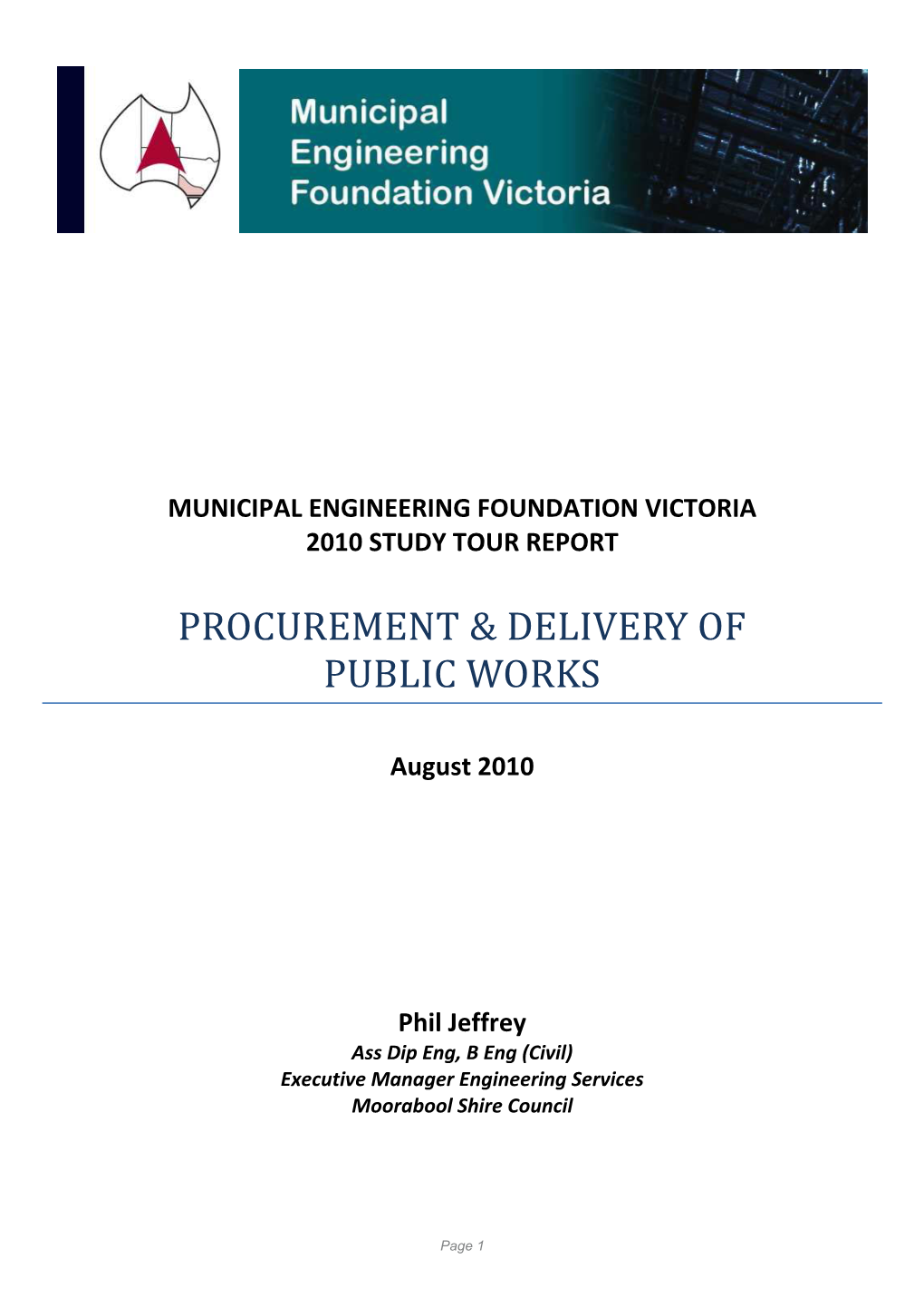 Procurement & Delivery of Public Works