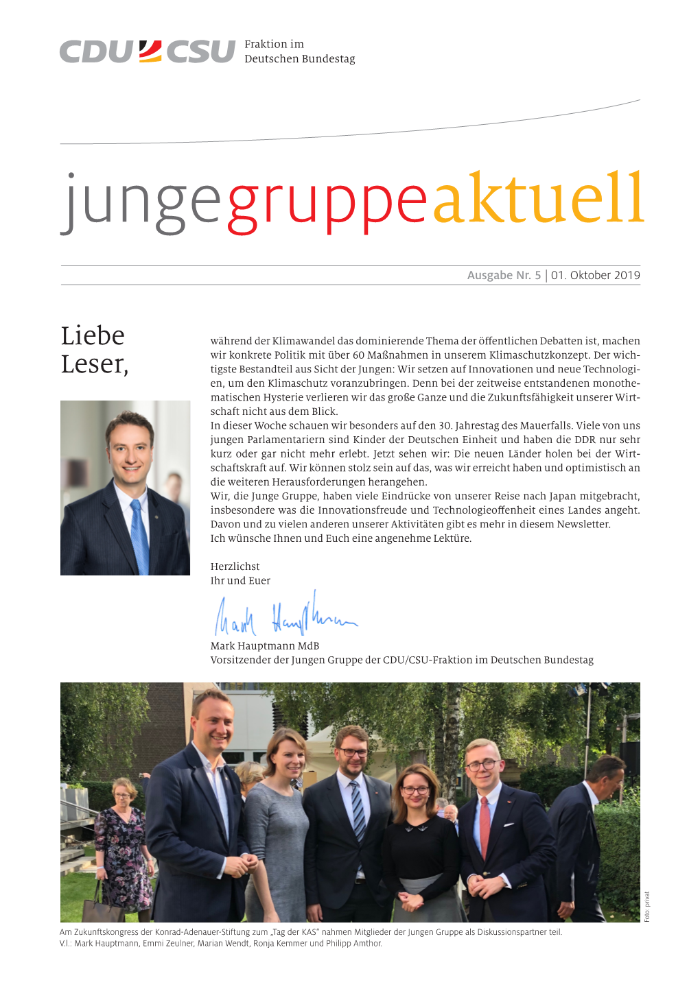 Junge Gruppe Aktuell | Ausgabe Nr