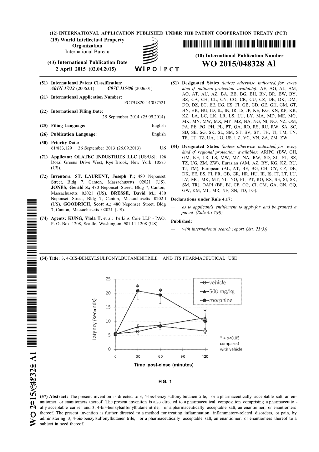 WO 2015/048328 Al 2 April 2015 (02.04.2015) P O P C T