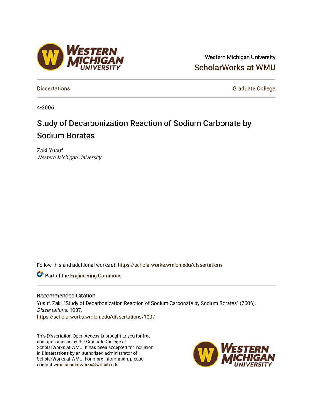 Study of Decarbonization Reaction of Sodium Carbonate by Sodium Borates