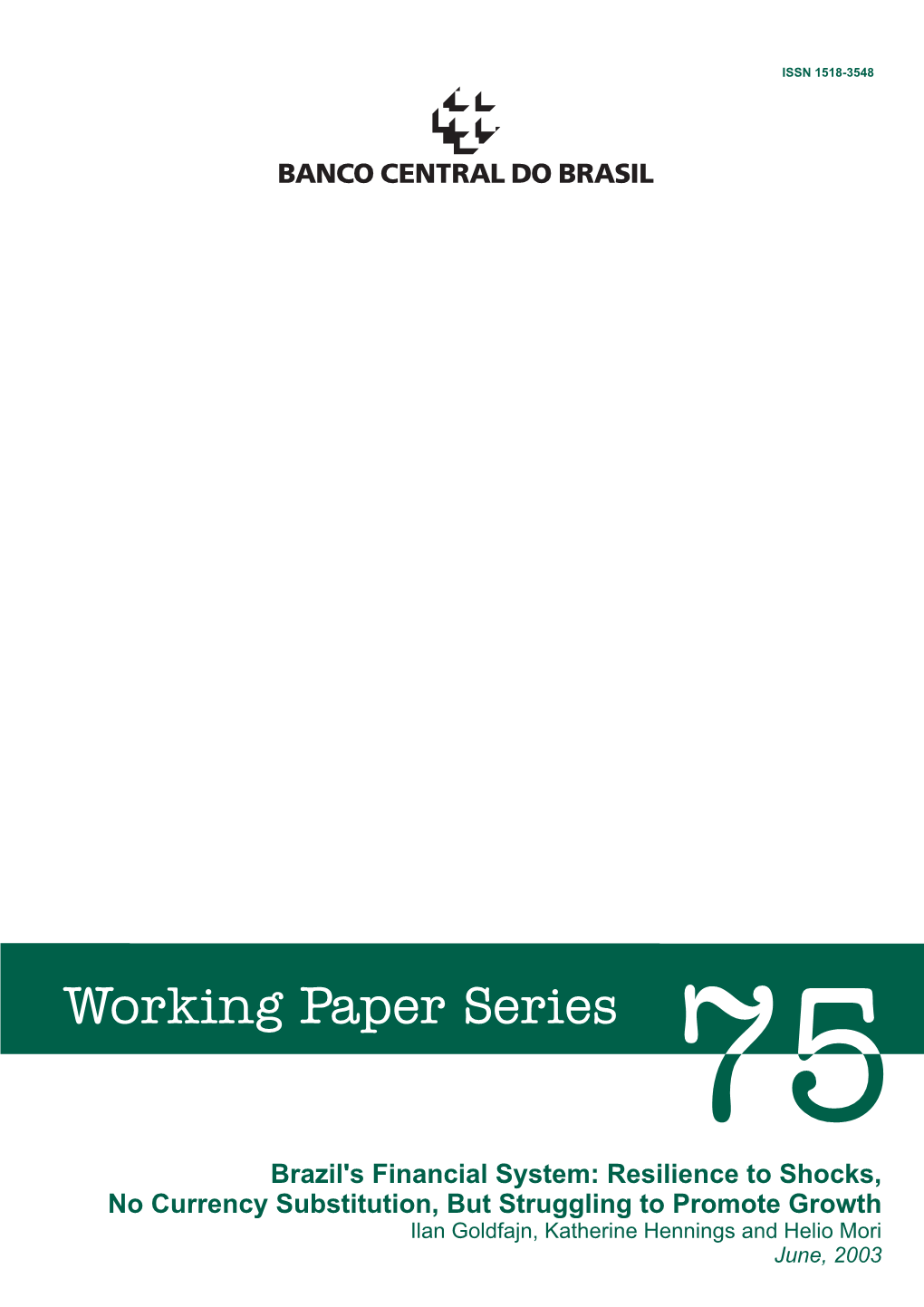 Working Paper Series