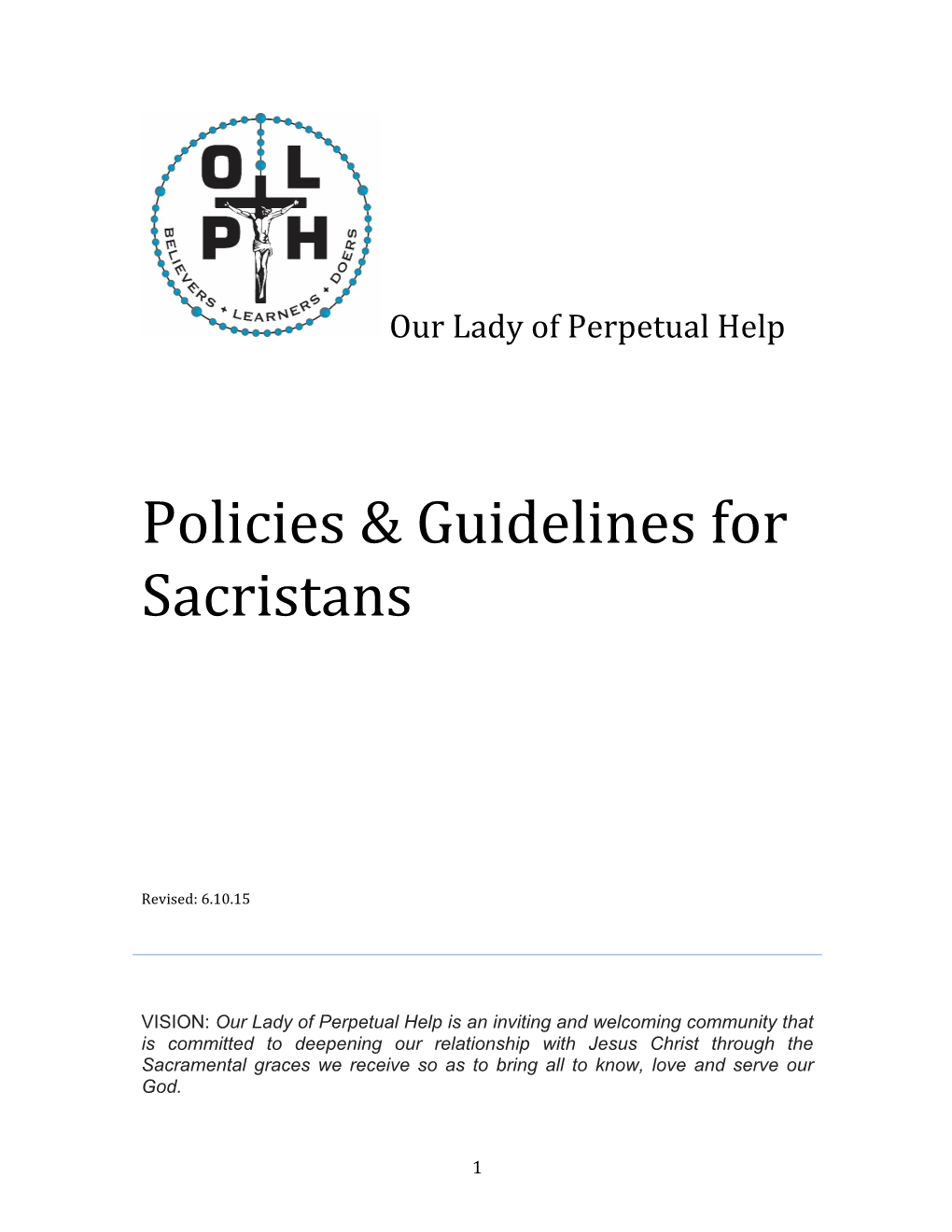 Sacristan Handbook 2015