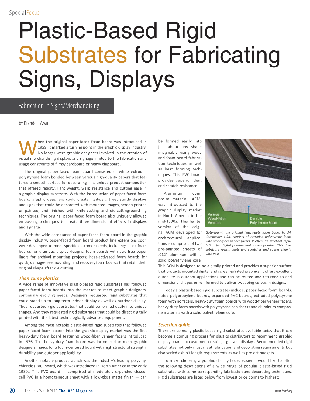 Plastic-Based Rigid Substrates for Fabricating Signs, Displays