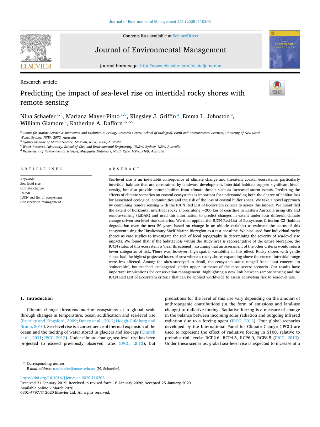 Predicting the Impact of Sea-Level Rise on Intertidal Rocky Shores with Remote Sensing