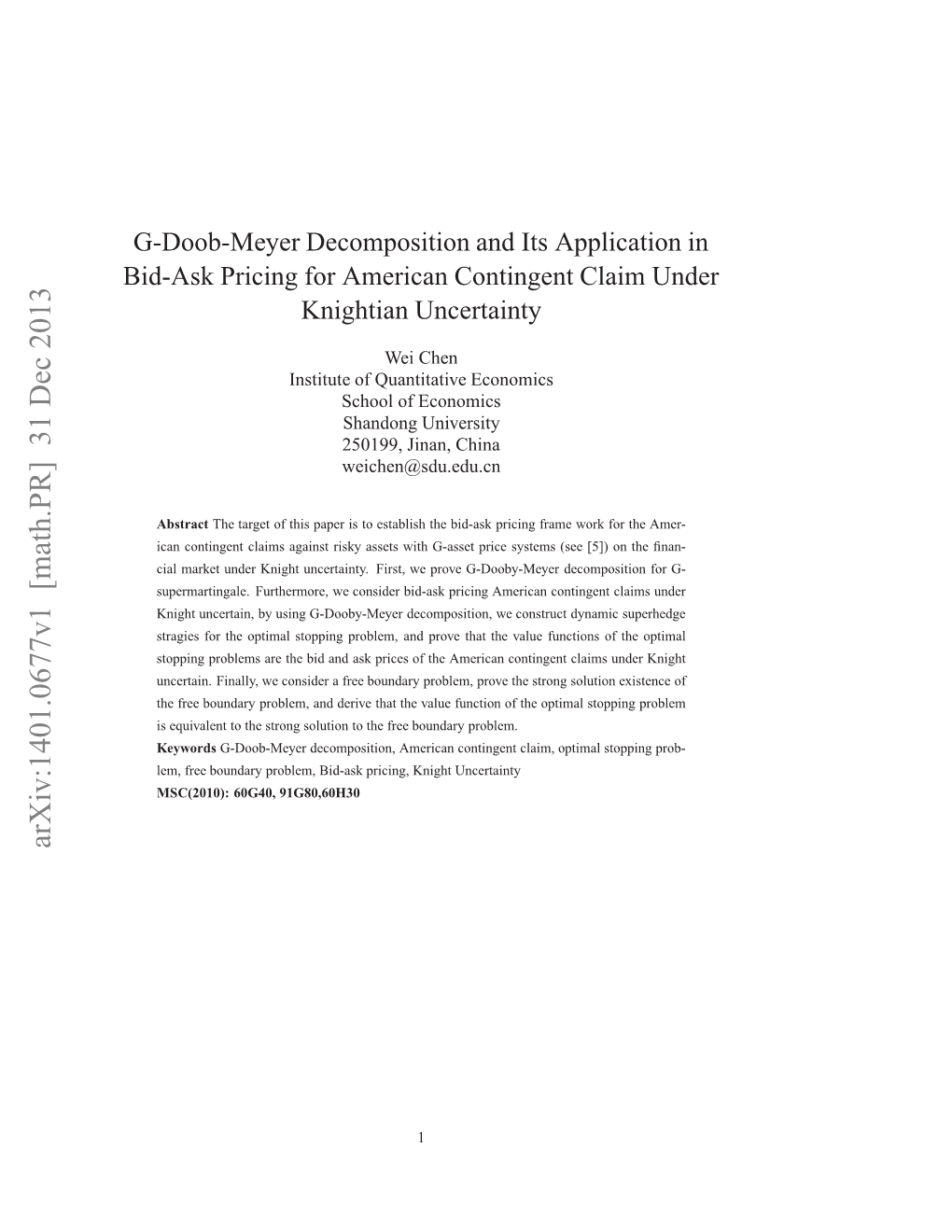 G-Doob-Meyer Decomposition and Its Application in Bid-Ask Pricing for American Contingent Claim Under Knightian Uncertainty