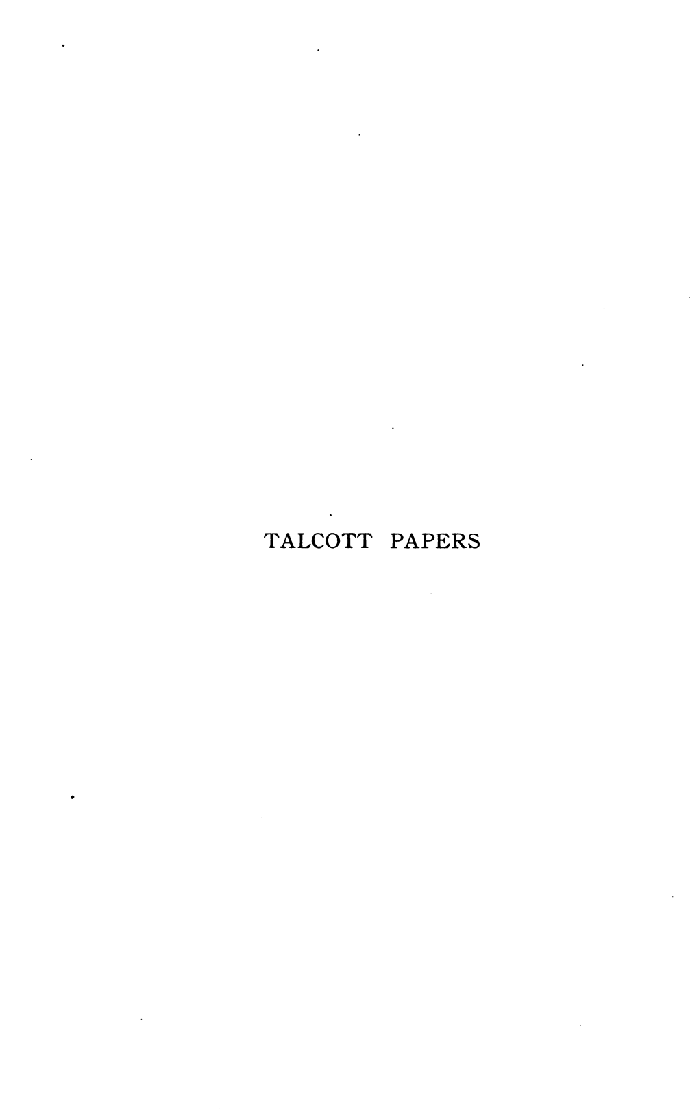 The Talcott Papers