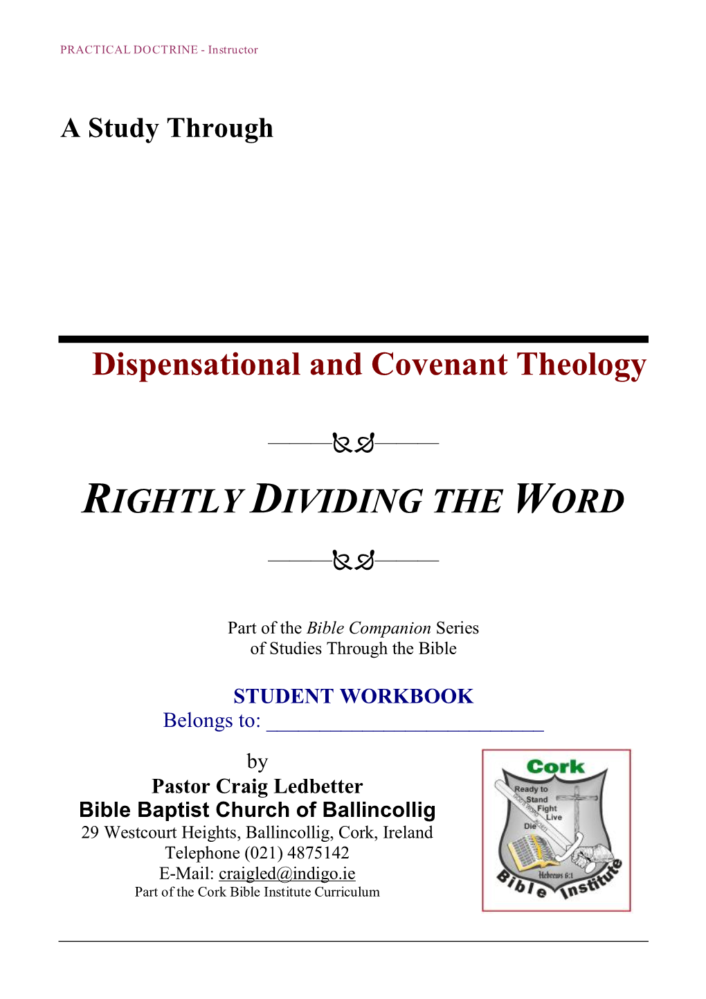 Dispensational and Covenant Theology