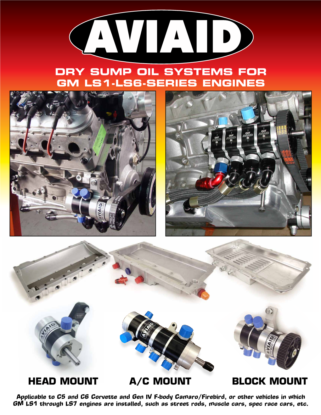 Dry Sump Oil Systems for Gm Ls1-Ls6-Series Engines A/C