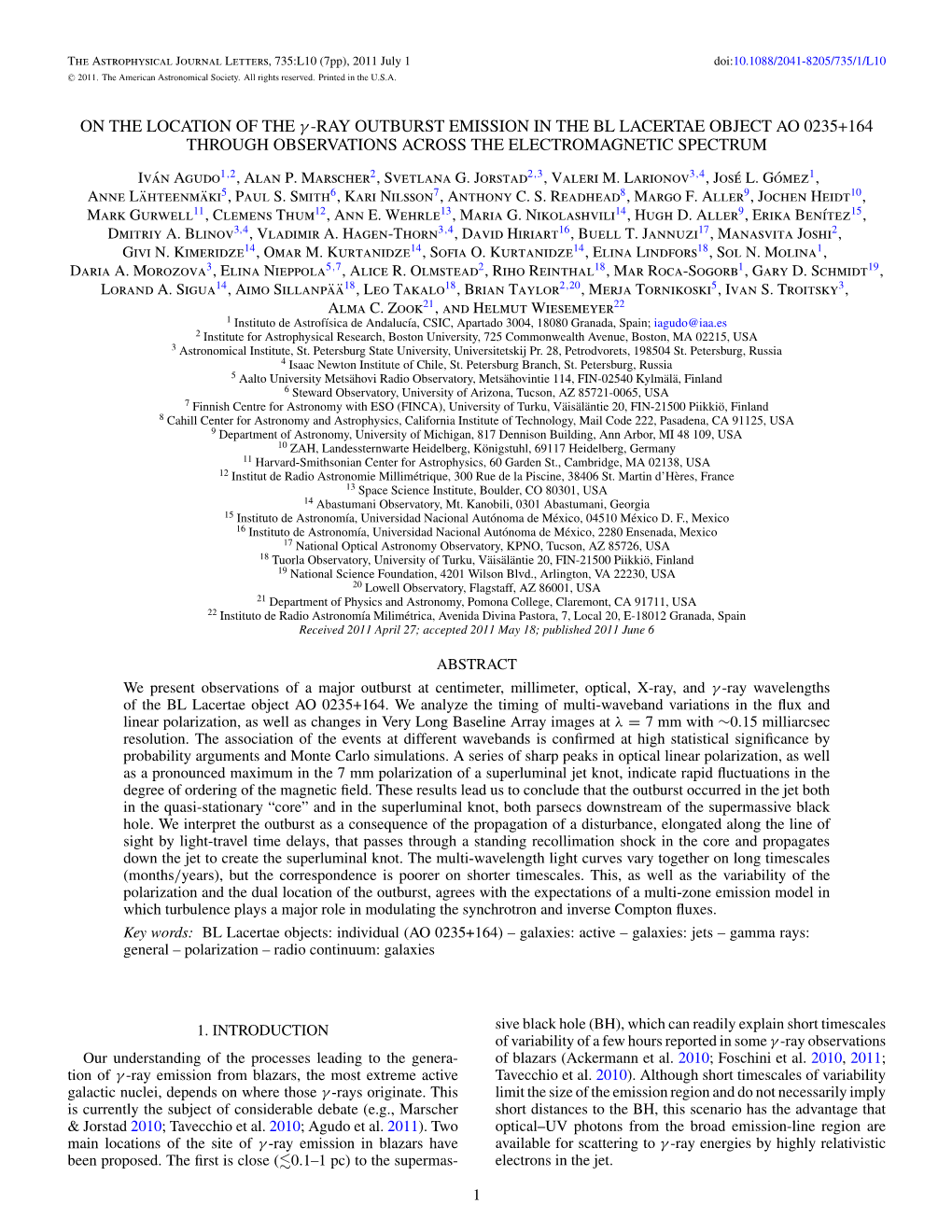 On the Location of the Γ-Ray Outburst Emission in the Bl