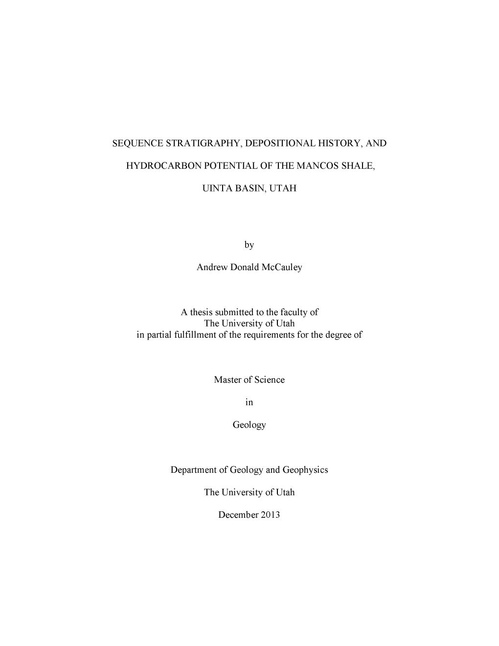 Sequence Stratigraphy, Depositional History, And