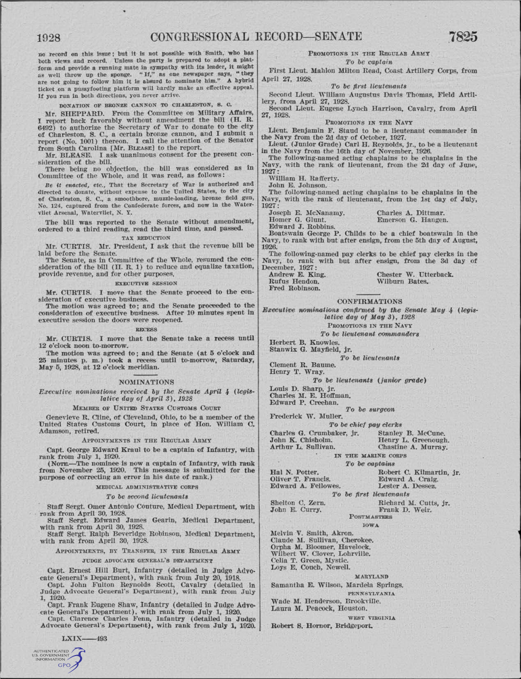 1928 Congressional Record-Senate .7825