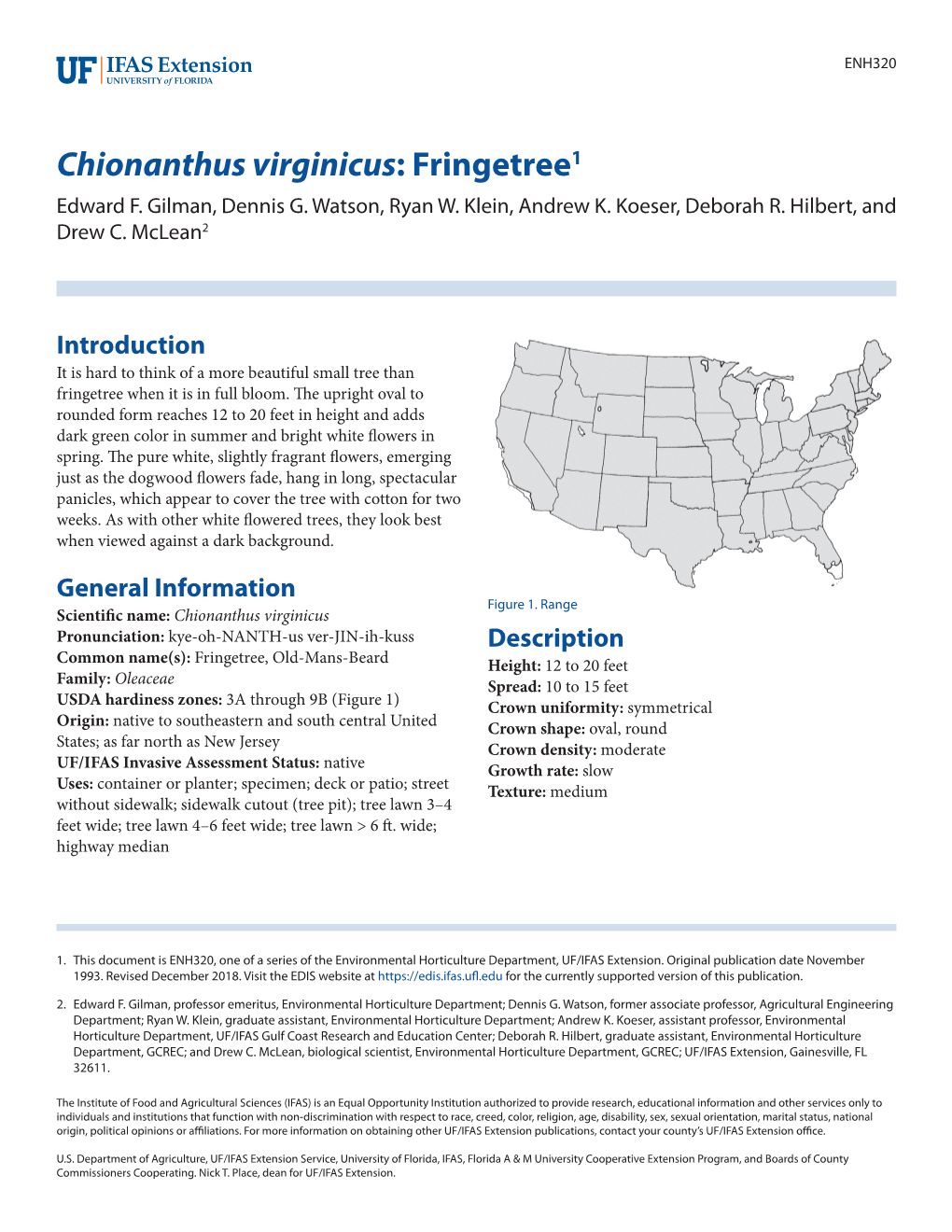 Chionanthus Virginicus: Fringetree1 Edward F