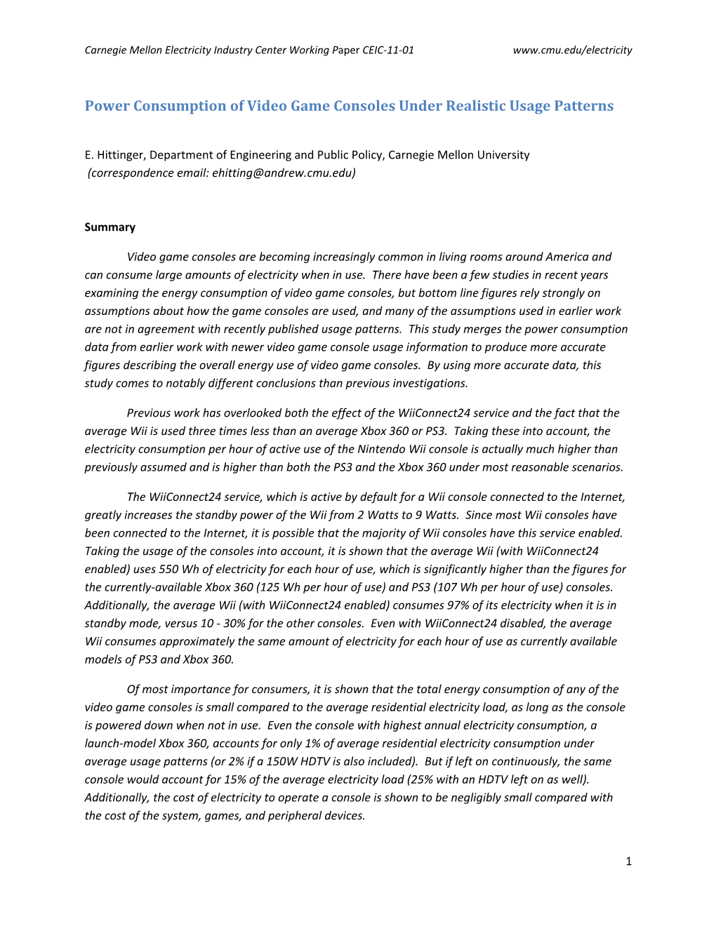 Power Consumption of Video Game Consoles Under Realistic Usage Patterns