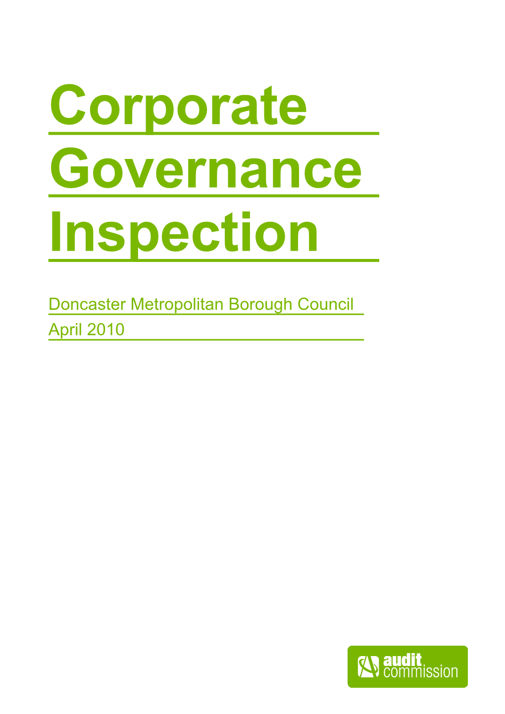 Corporate Governance Inspection