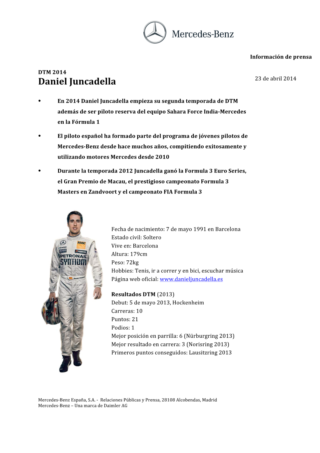 Daniel Juncadella 23 De Abril 2014