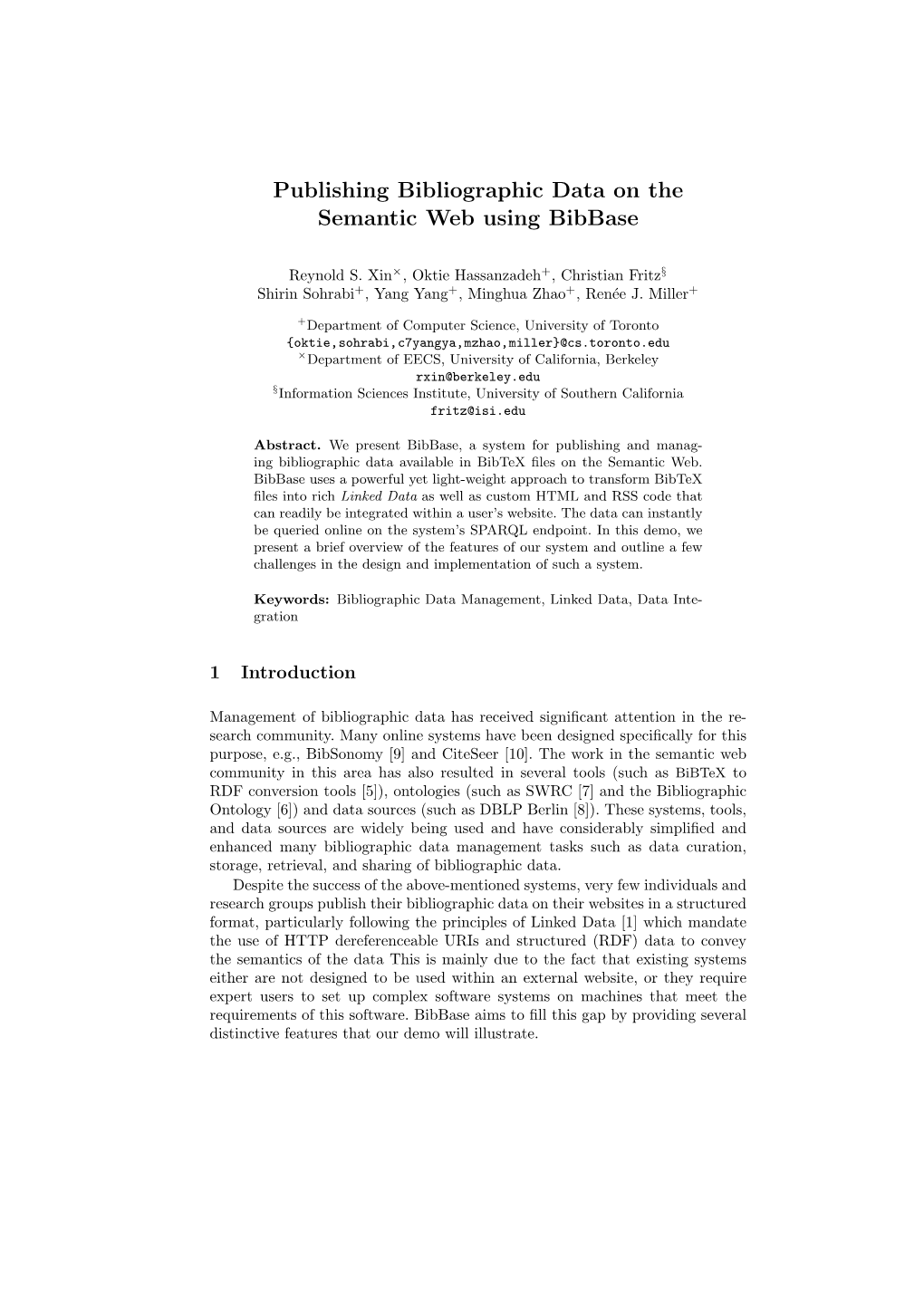 Publishing Bibliographic Data on the Semantic Web Using Bibbase