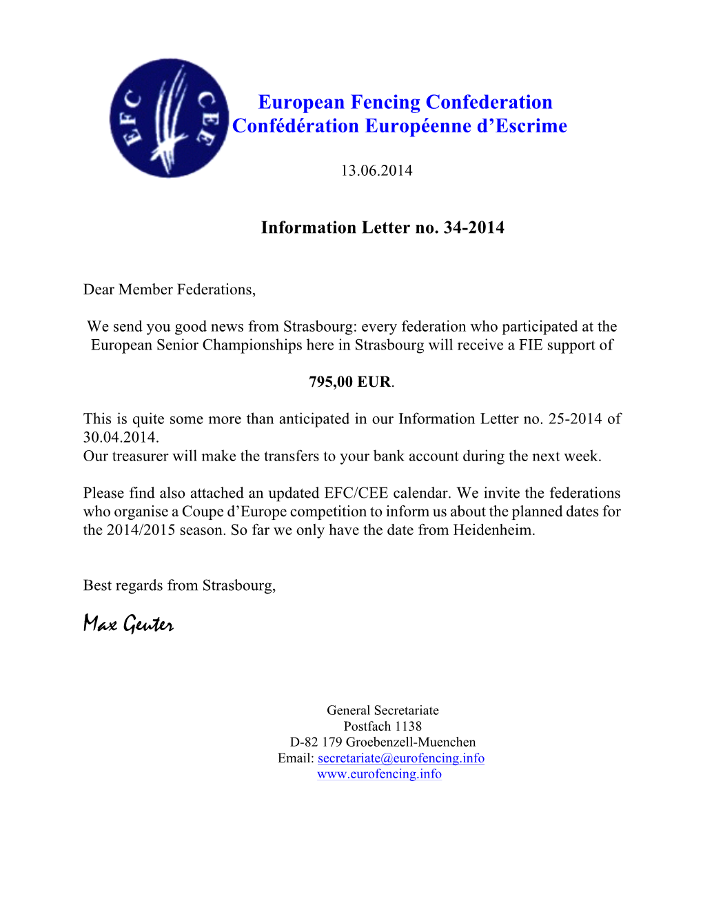 Information Letter No. 34-2014