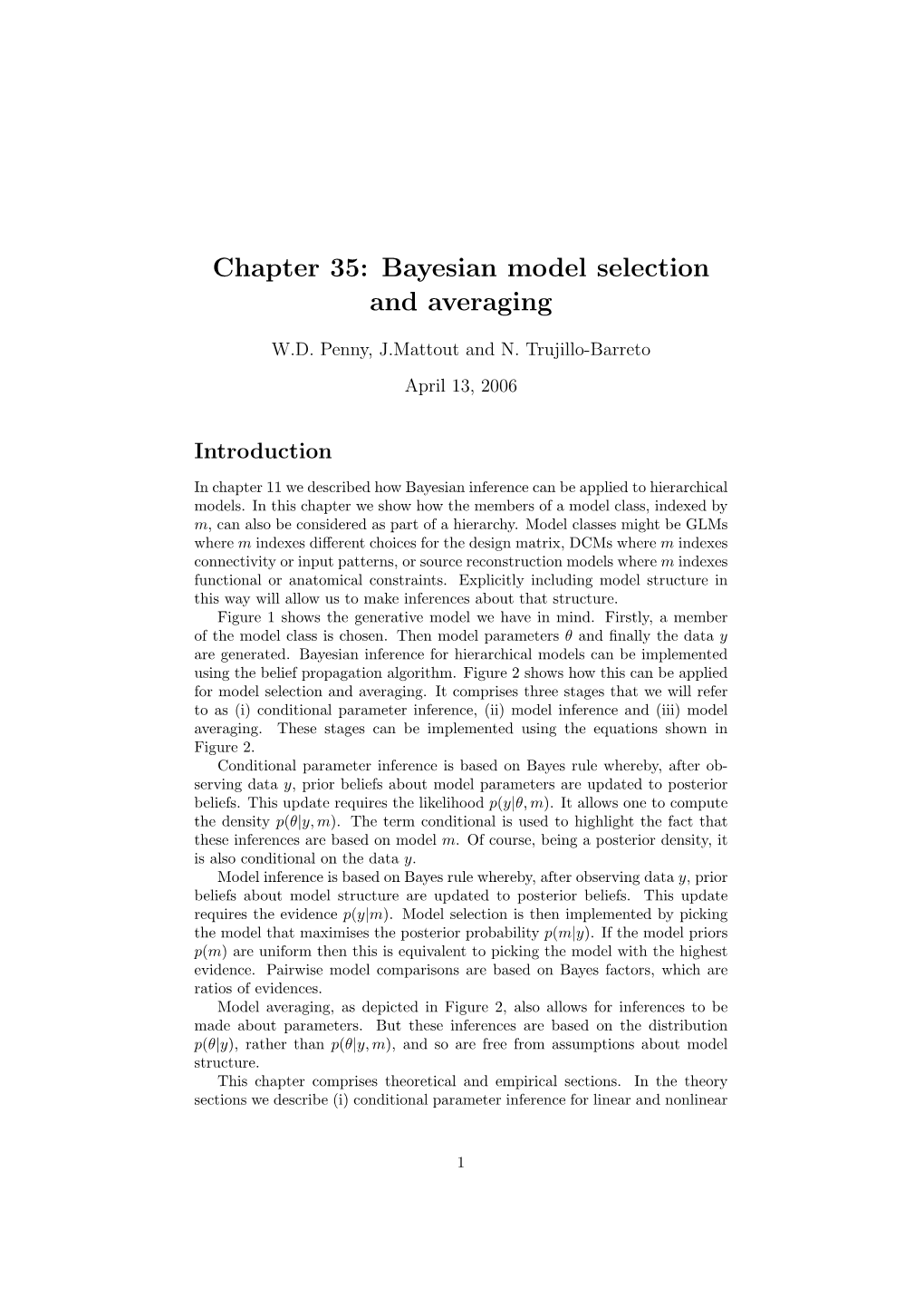 Bayesian Model Selection and Averaging