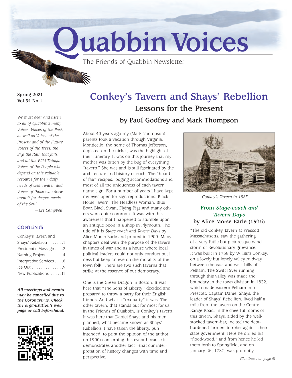 Spring 2021 Quabbin Voices Newsletter