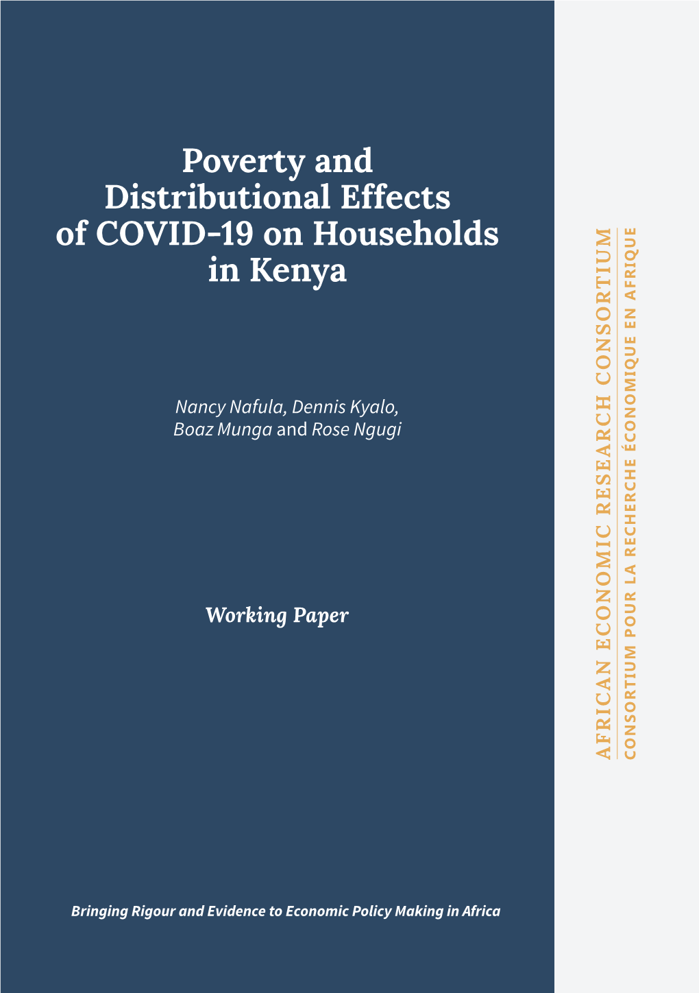 Poverty and Distributional Effects of COVID-19 on Households in Kenya