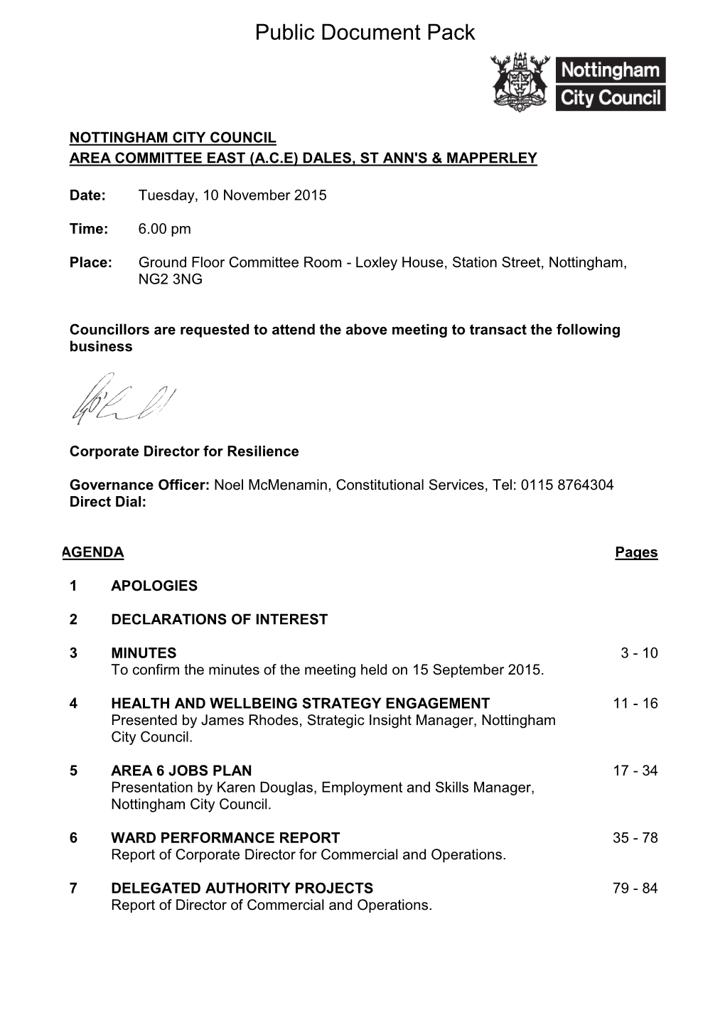 (Public Pack)Agenda Document for Area Committee East (A.C.E) Dales