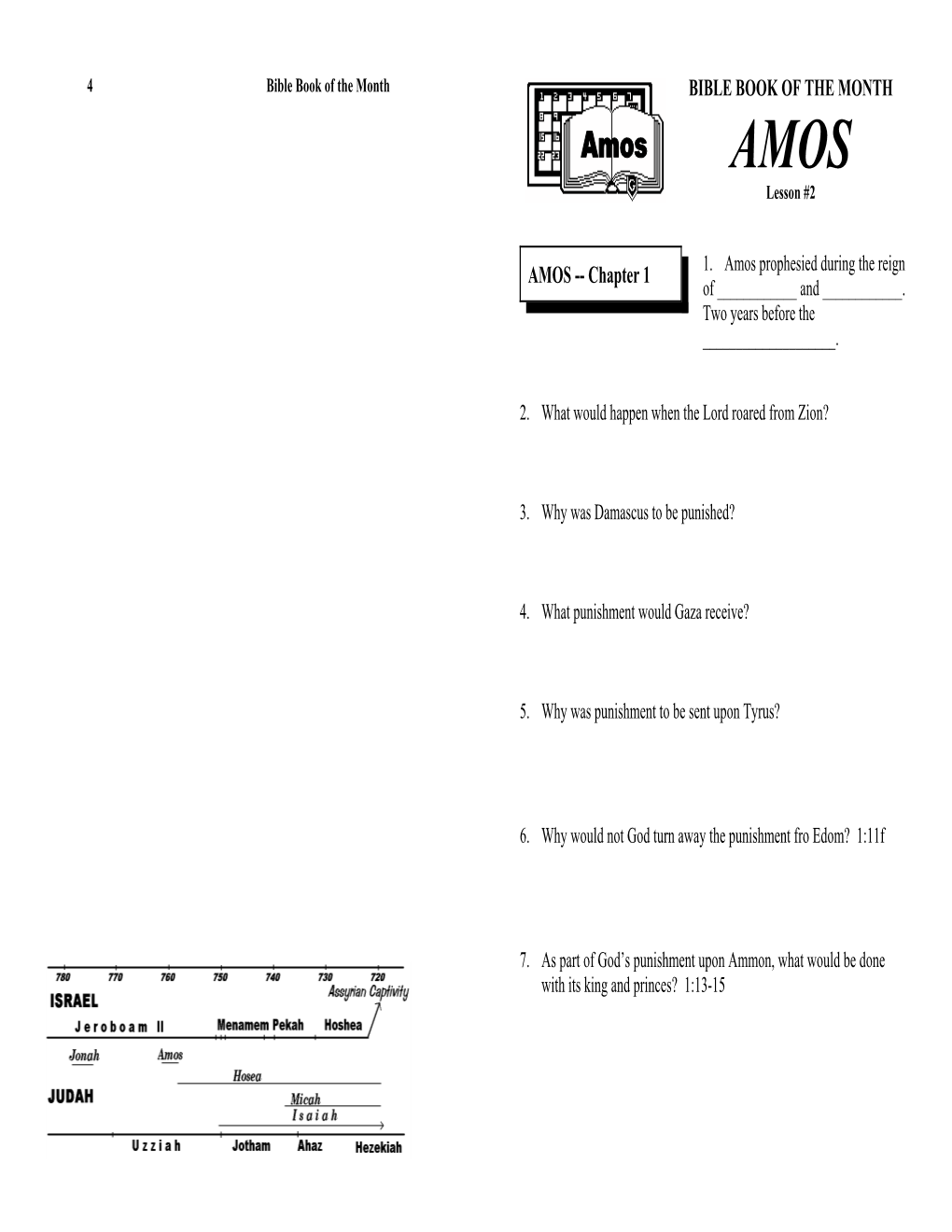 AMOS #2 Questions