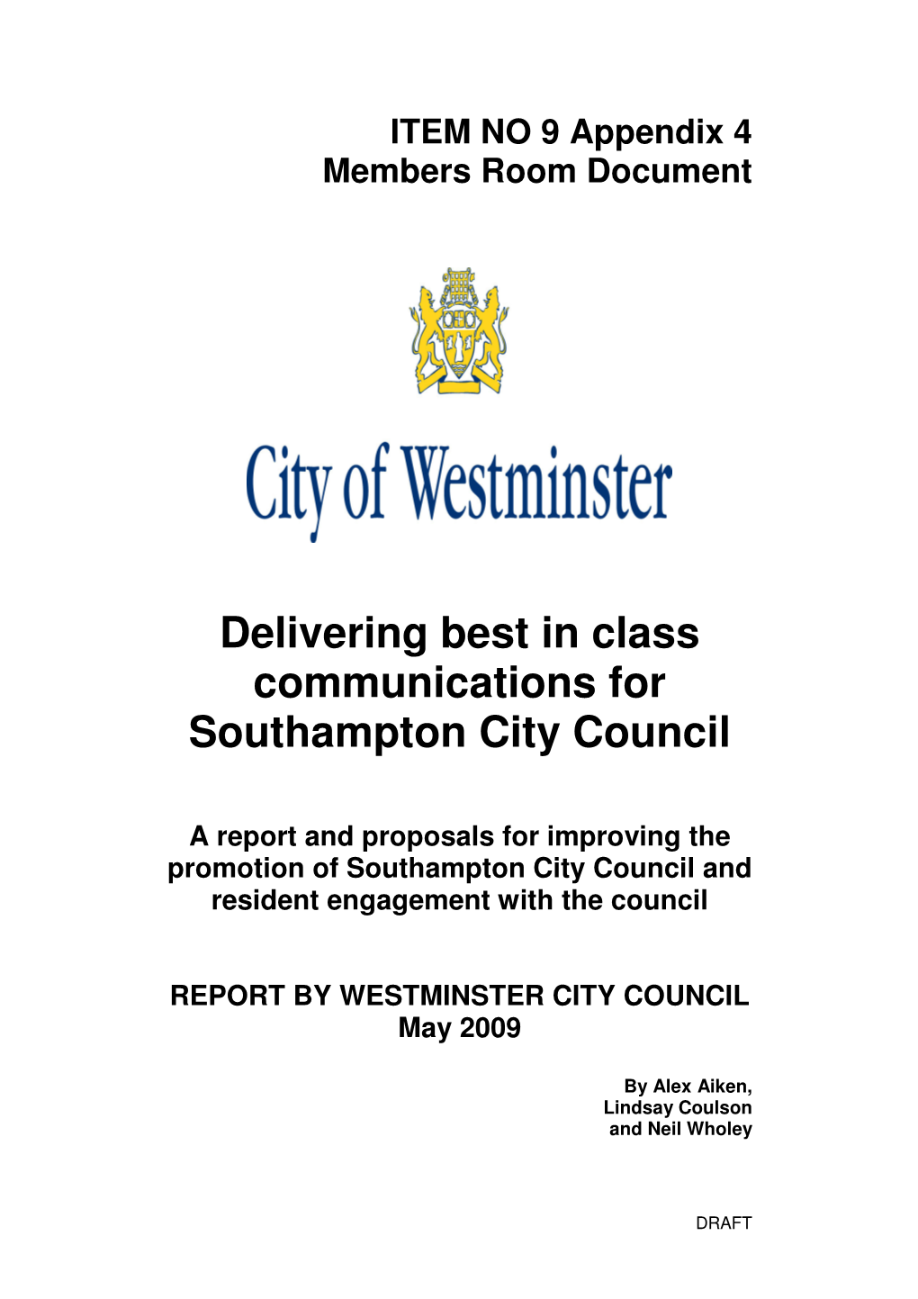 Delivering Best in Class Communications for Southampton City Council