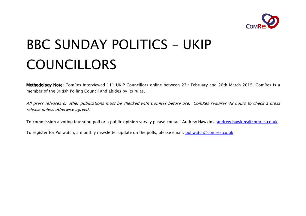 Bbc Sunday Politics – Ukip Councillors