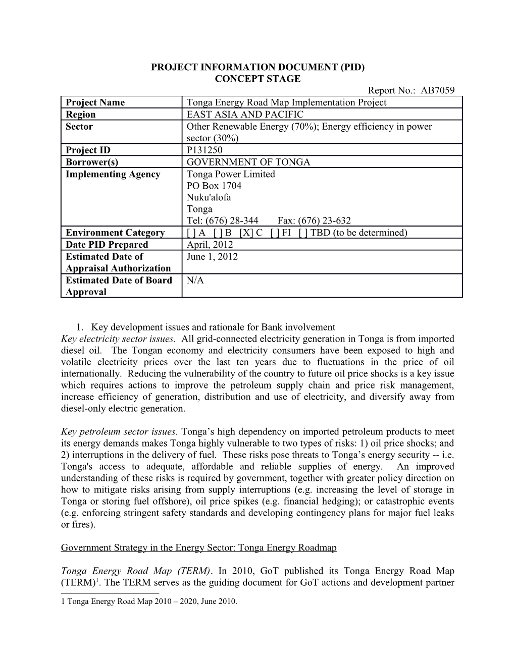 Project Information Document (Pid) s49