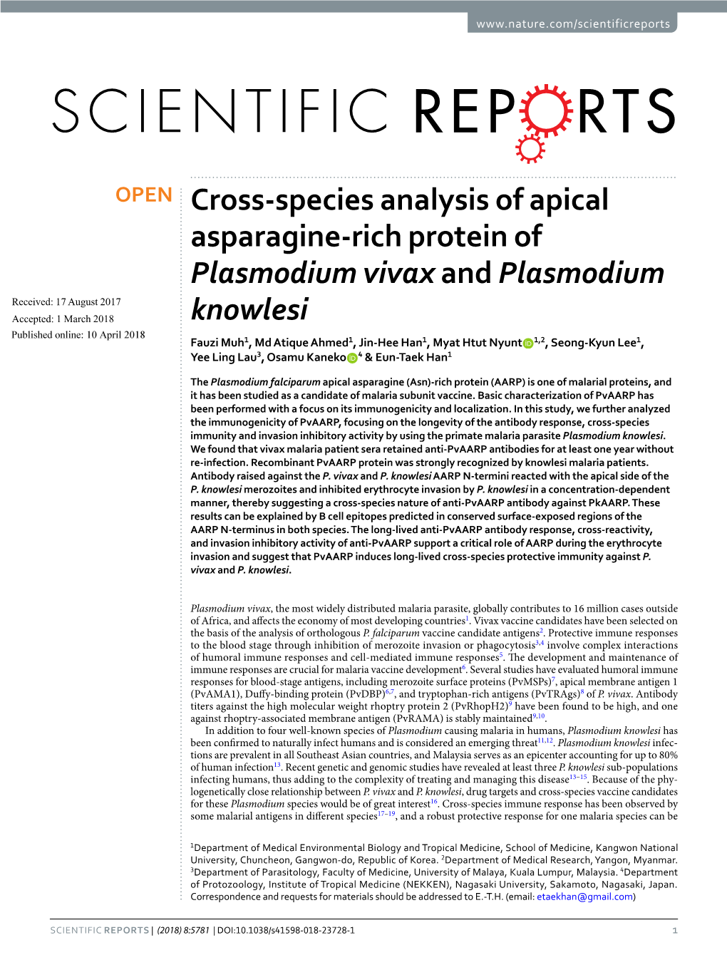 Cross-Species Analysis of Apical Asparagine-Rich Protein Of