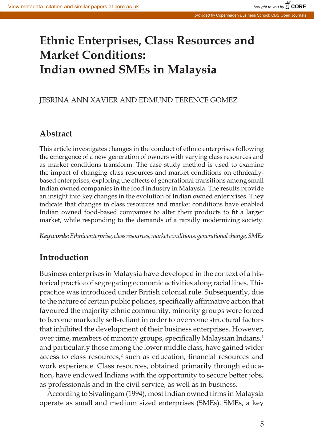 Indian Owned Smes in Malaysia