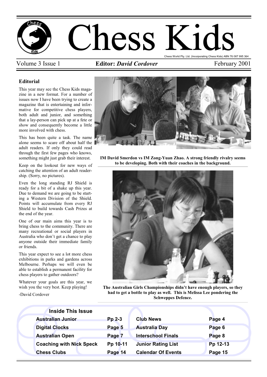 Jan '01 Newsletter