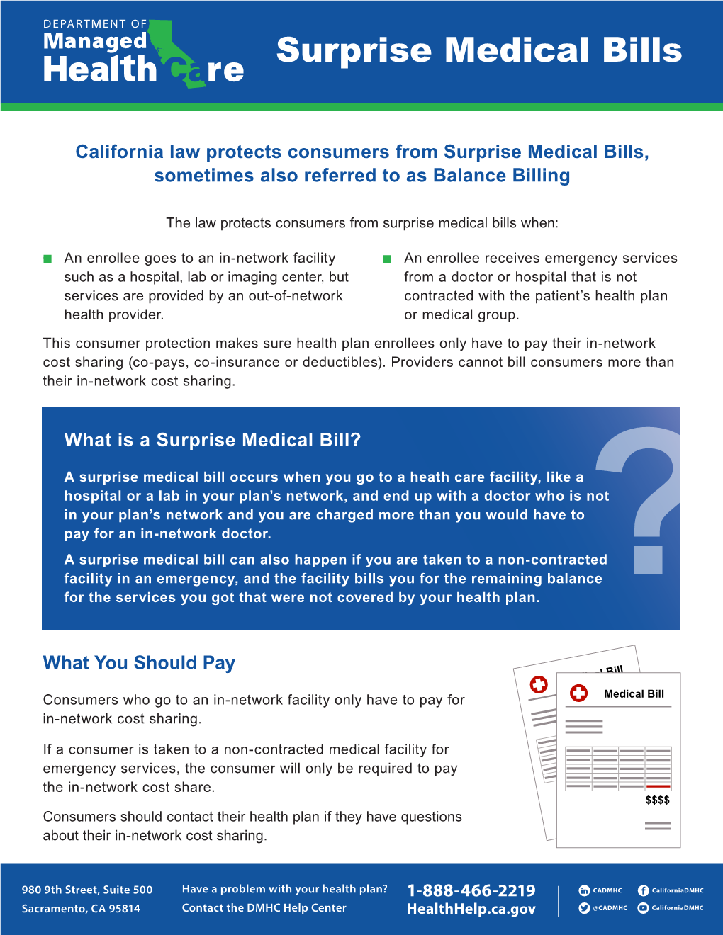 Surprise Medical Bills Fact Sheet