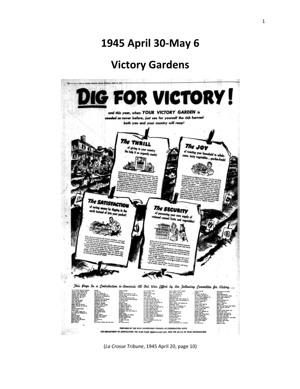 1945 April 30-May 6 Victory Gardens