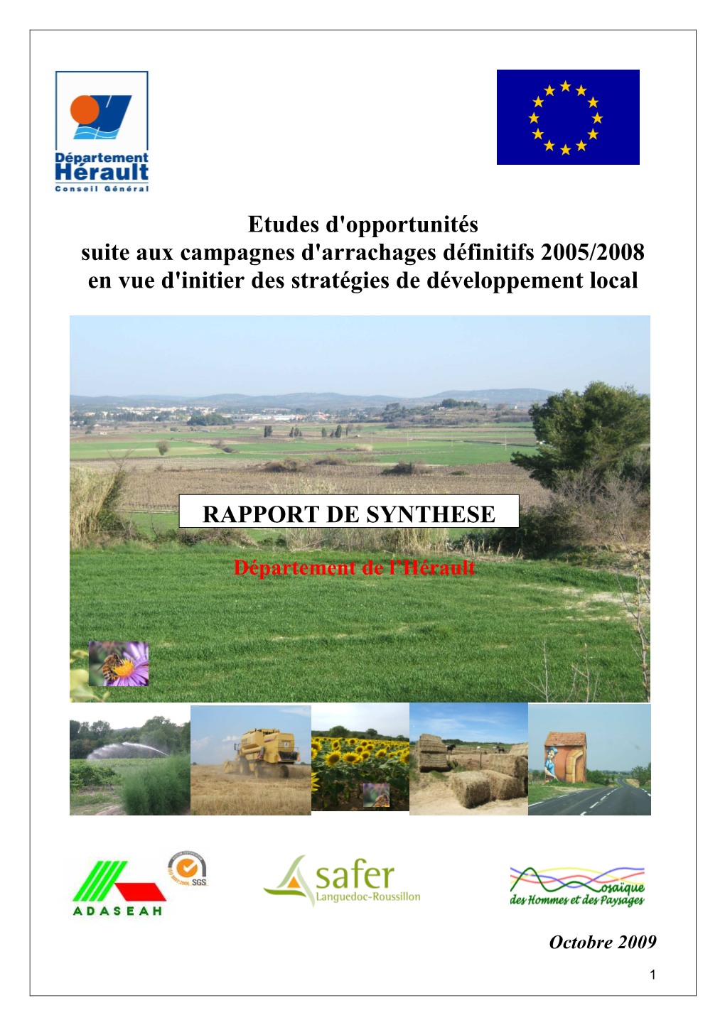 Etudes D'opportunités Suite Aux Campagnes D'arrachages Définitifs 2005/2008 En Vue D'initier Des Stratégies De Développement Local