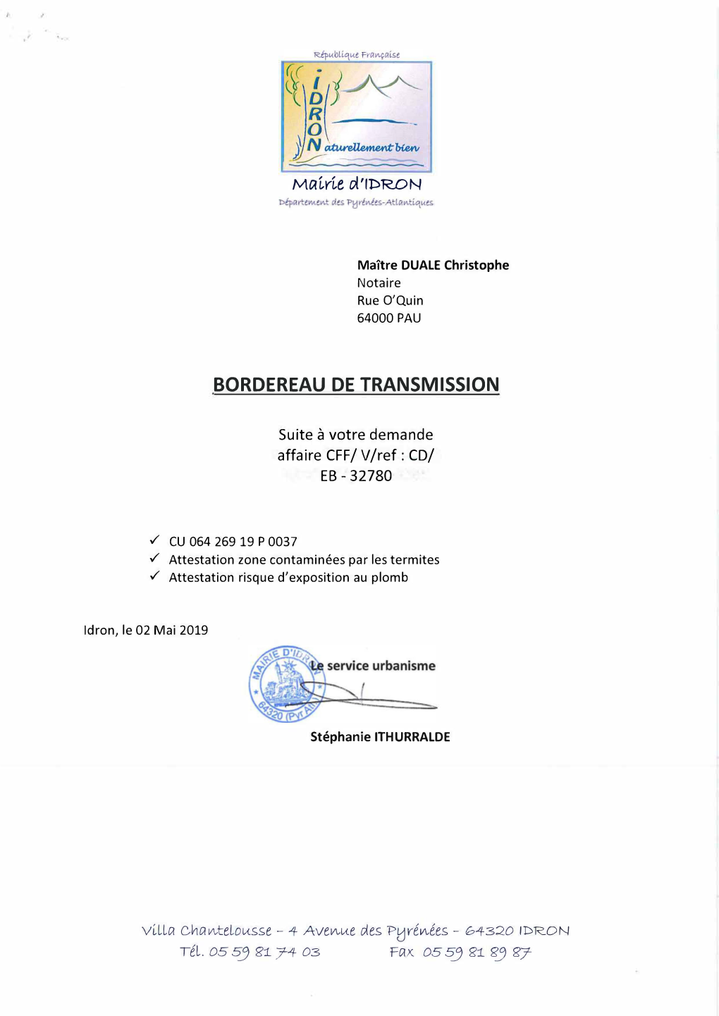 Bordereau De Transmission