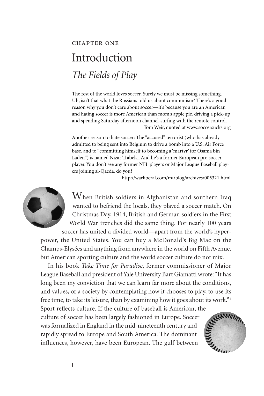 Introduction the Fields of Play