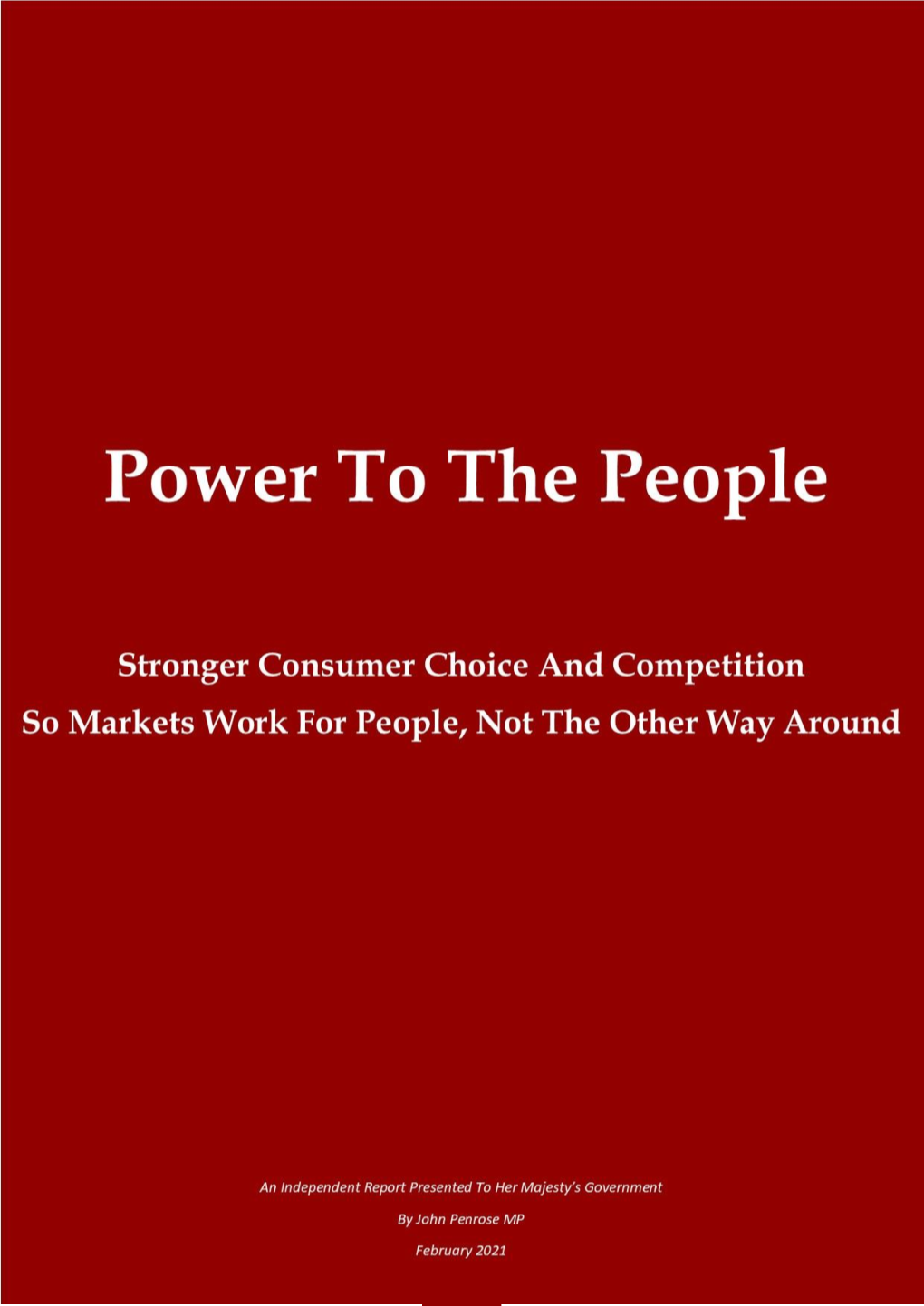 Penrose Report | Power to the People