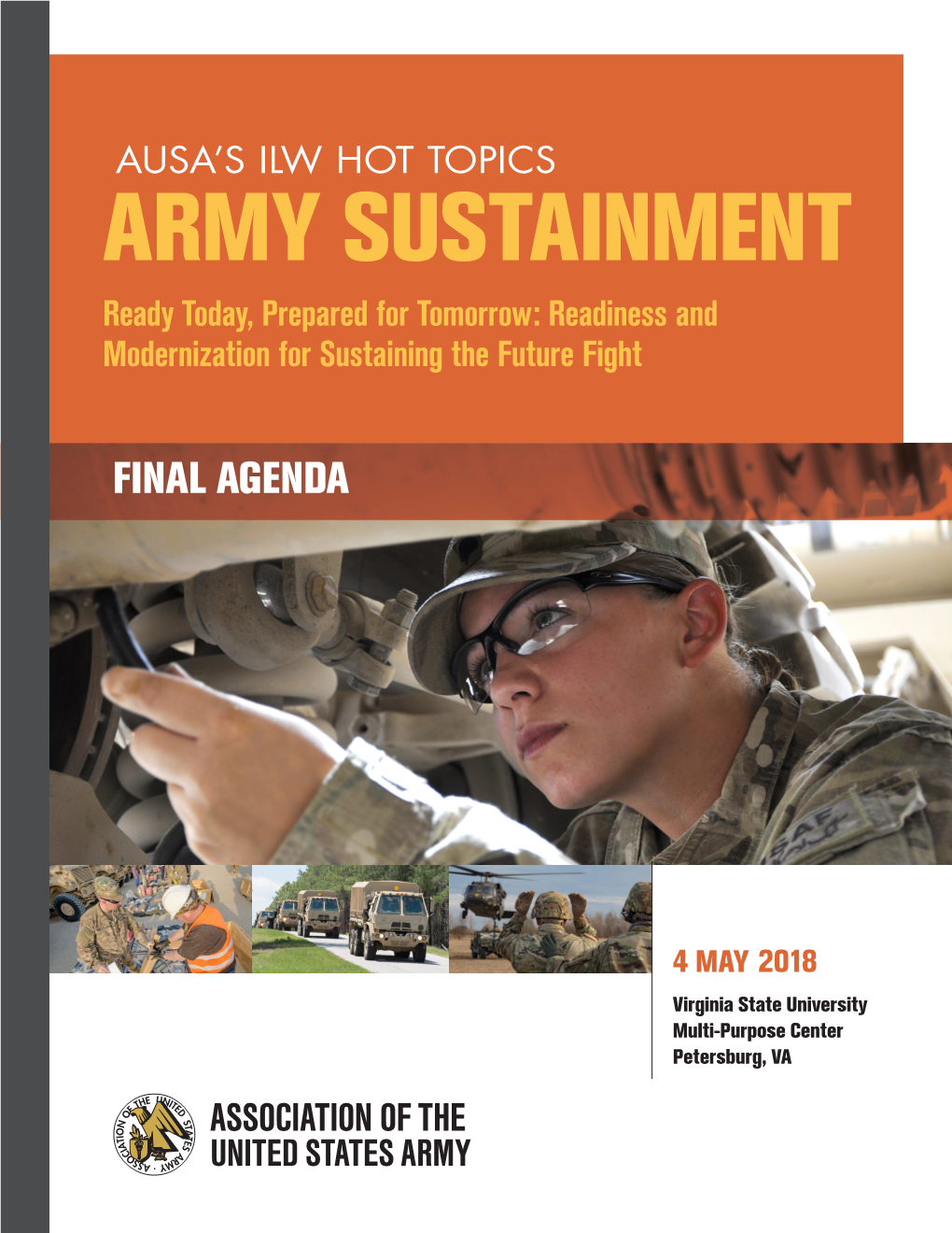 ARMY SUSTAINMENT Ready Today, Prepared for Tomorrow: Readiness and Modernization for Sustaining the Future Fight