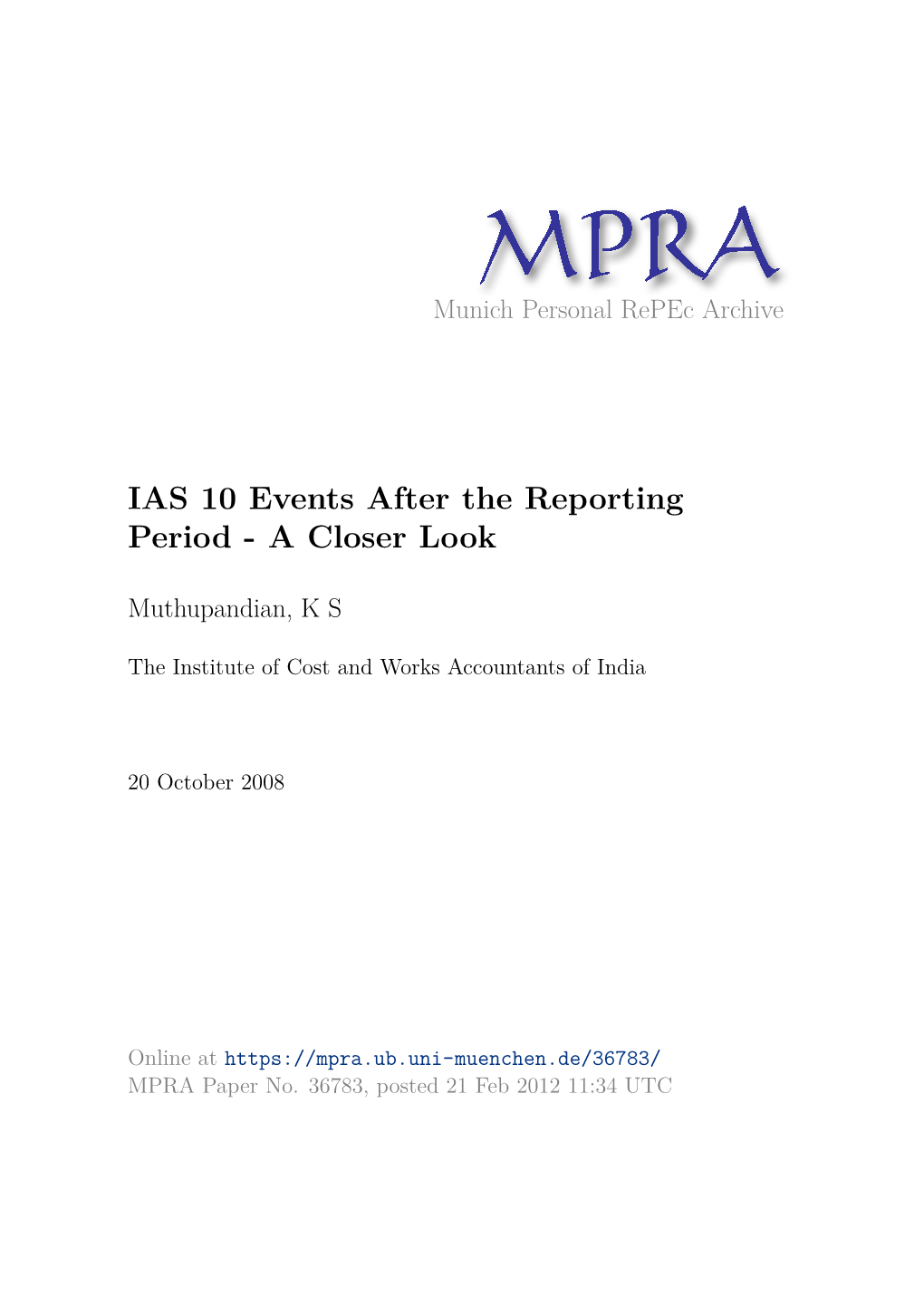 IAS 10 Events After the Reporting Period - a Closer Look
