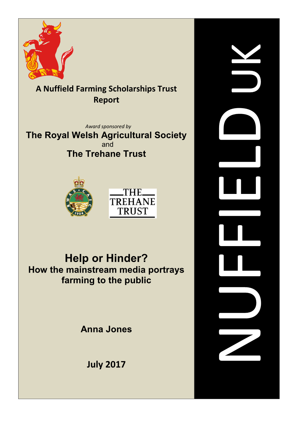 The Royal Welsh Agricultural Society and the Trehane Trust