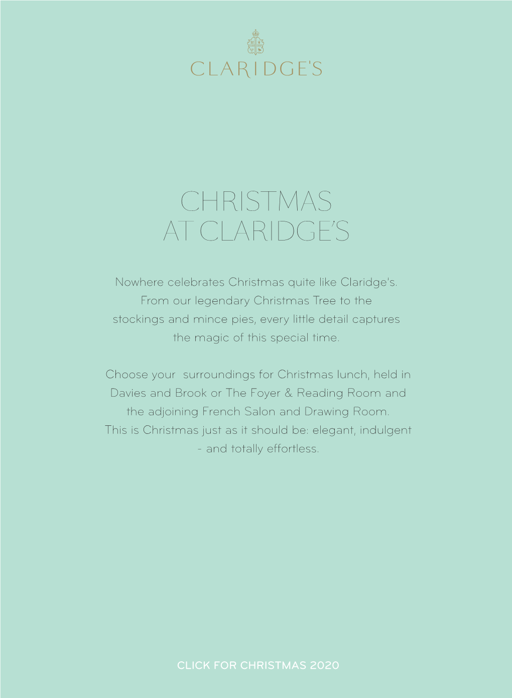 Christmas at Claridge's