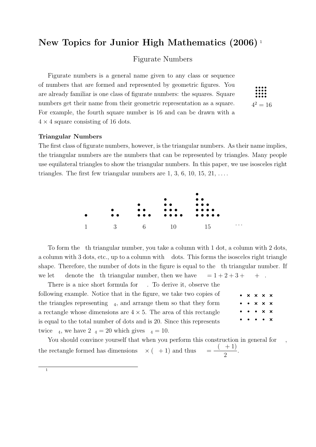 New Topics for Junior High Mathematics (2006) 1