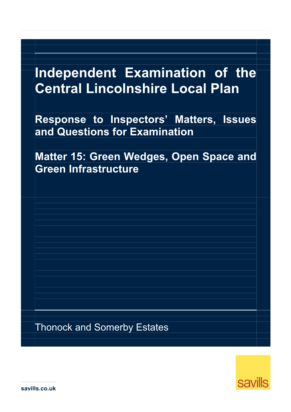 Independent Examination of the Central Lincolnshire Local Plan