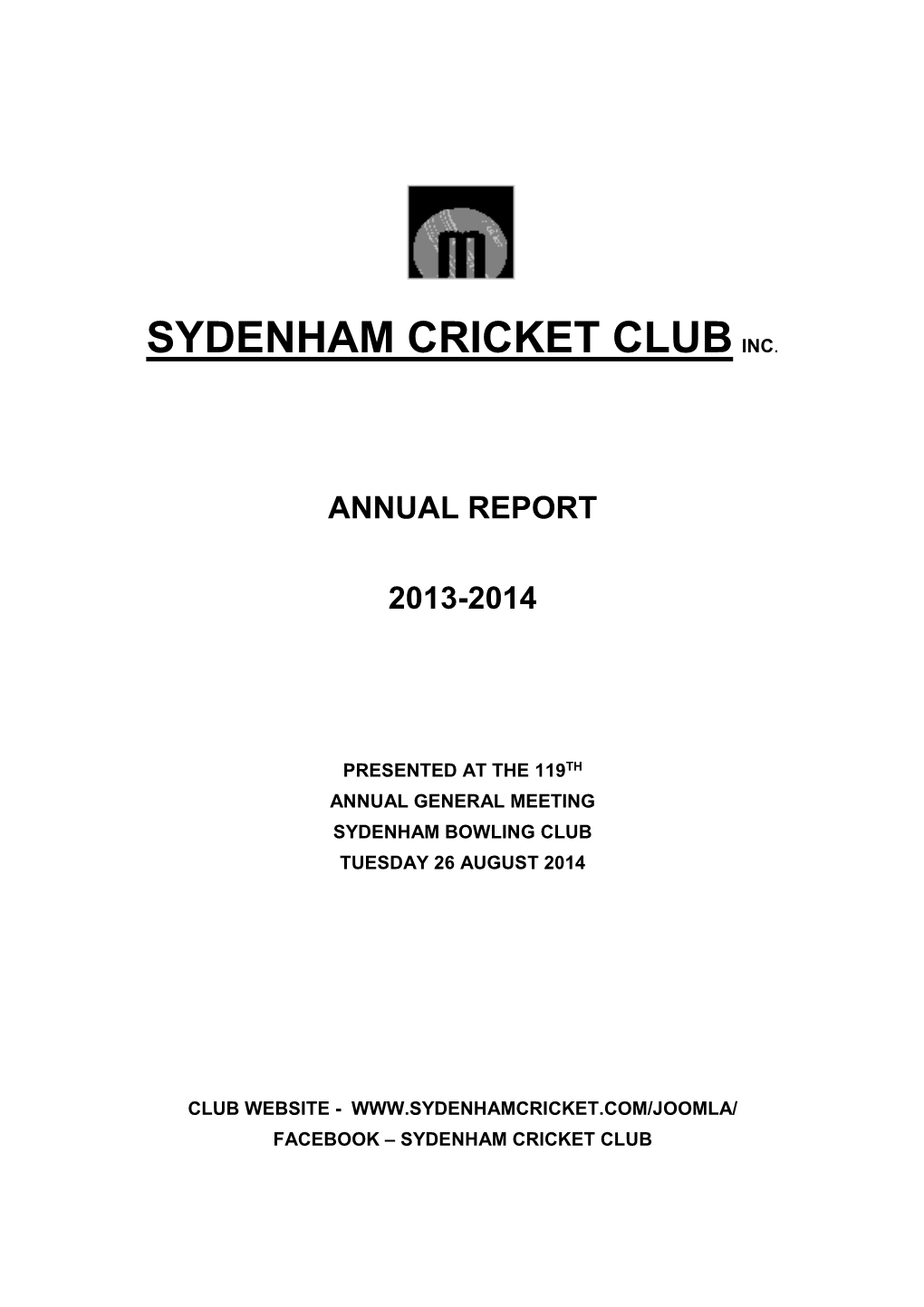 Sydenham Cricket Club Inc